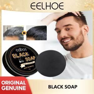Eelhoe Hair Darkening Shampoo Bar Repair Gray White Hair Color Dye Soap Shiny Nourishing Follicle Roots Hair Loss Treatment Dark Hair Shampoo Repairing Damaged Prevent Loss Shiny Strengthen Roots Nourishing Scalp Hair Cleaning Soap