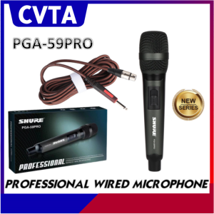 NEW PGA-59PRO PROFESSIONAL DYNAMIC MICROPHONE. EXCELLENT REPRODUCTION OF VOICE. PROFESSIONAL WIRED MICROPHONE. SHURE PGA-59PRO. BLACK MICROPHONE WITH CORD. MICROPHONE BOX INCLUDED. NEW SERIES.