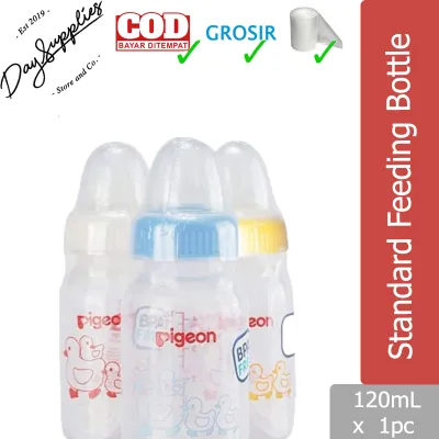 Pigeon Standard Feeding Bottle 120mL x 1pc (WARNA RANDOM) / Botol Susu Standard Assorted 120 mL