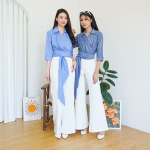 Blouse Katun Garis Belina/Blus Wanita/Premium/Murah