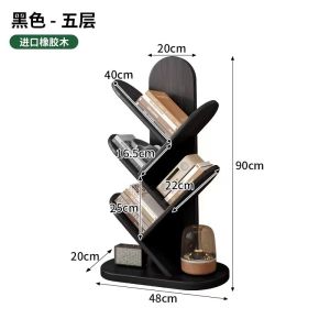 Bookcases & Shelving Bookshelf Rack Book Shelf Rack Storage Book Shelfs Rack Storage Book Cabinet Solid wood tree-shaped corner shelf for wall-mounted use narrow and suitable for children