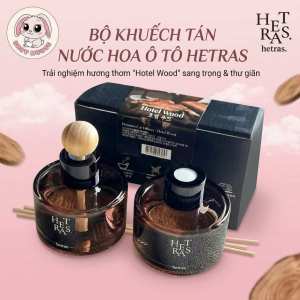 [Hàng Chuẩn Công Ty] Set 2 Chai Tinh Dầu Nước Hoa Ô Tô Hetras – Khử Mùi Sang Trọng Bám Hương Lâu Không Gây Say Xe