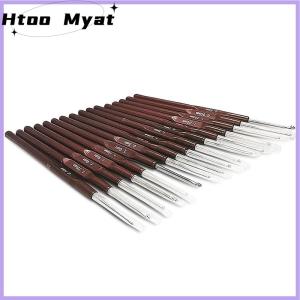 tantuoye ชุดถักโครเชต์ด้ามพลาสติก16ชิ้น