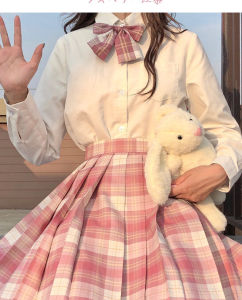 Cherry 184กระโปรงสั้น กระโปรง กะโปรงเทนนิสเอวสูง ะโปรงแฟชั่นผู้หญิง กระโปรงลายสก๊อต High Waist กระโปรงผู้หญิง ชุดเครื่องแบบ JK