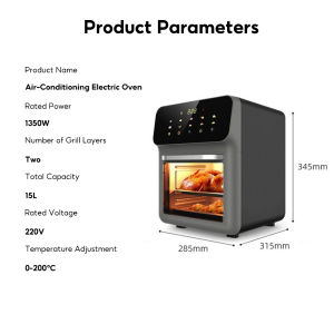 Visible-Window Air Fryer Large Capacity Fully Automatic Oil-Free Electric Oven & Double-Layer Grill No Flipping Required