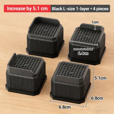 4pcs Bed Foot Increase Table Height Raiser Furniture Sofa Washing Machine Refrigerator Increasing