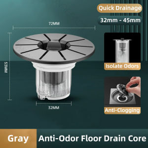 Bathroom Anti-Odor Floor Drain Core Water Anti-Backflow Plug Filter Anti-Odor Shower Drain Cover Hair Filter Detachable