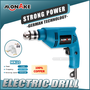 MONAKE Mesin Bor Listrik Impact Drill Electric Drill 10mm Bolak Balik