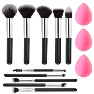 Makeup Brushes Set for Women Christmas Stocking Stuffers for Teen Girls Gifts for Women Wife Professional 13 Pcs Kit with Foundation Concealer Eyeshadow Blush Sponge Beauty Blender Accessories