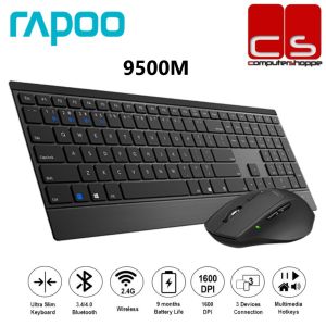 Rapoo 9500M Multi-mode Wireless Keyboard & Mouse Combo