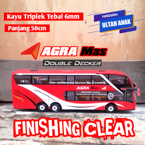 Miniatur Bus Mainan PO.AGRA MAS SDD MERCEDES BENZ Special Kado Ultah Anak