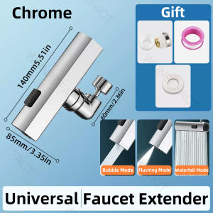 Kitchen Splash-proof Sink Faucet Connector Multifunctional Vegetable Sink Waterfall Faucet 3 Modes Water Outlet Faucet Extender