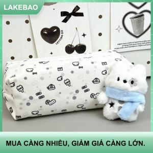 【LAKEBAO】 Dễ thương nơ bút chì hộp phim hoạt hình Mèo công suất lớn bút chì trường hợp đa chức năng lưu trữ túi trường văn phòng phẩm văn phòng phẩm sinh viên Quà Tặng