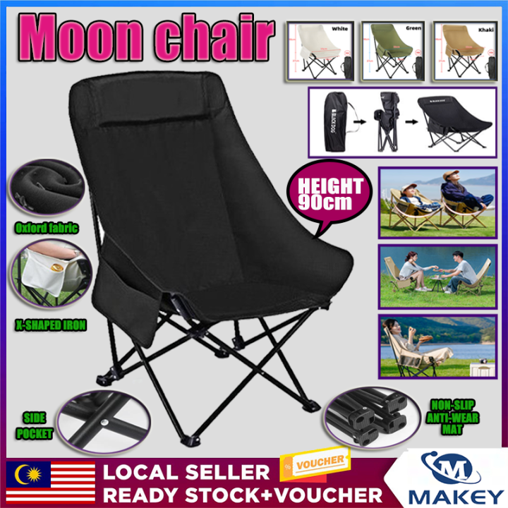 「Stock Ready In M’Sia」 Portable Folding Recliner Lazy Chair Camping