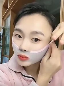 屋瘦脸绷带v脸提拉紧致脸部小神器法令纹提升双下巴塑形面罩男女House slimming face bandage v face lifting and firming facial small artifact nasolabial lift double chin shaping mask for men and women