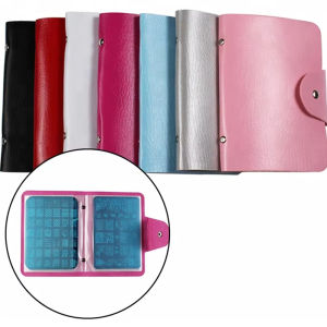 16/20 Slots Nail Stamping Holder Organizer Rectangular Nails Art Stamp Card Bag Steel plate 6 Color Stencil Album Storage 6*12CM h260819