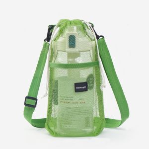 CHLOCH Portable Water Bottle Cover S/L Drawstring Design Mesh Sleeve Bag Lightweight Durable Bottle Case Pouch Camping Drinkware Accessories