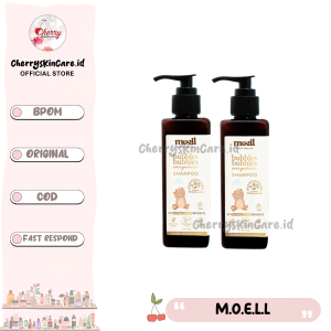 Moell Shampoo Bayi 185gr - Bubbles Bubbles Everywhere Shampoo - Shampoo Bayi - SLS Free - Natural Organic