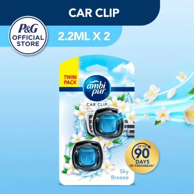 Ambi Pur Car Mini Clip Sky Breeze Air Freshener 2.2ml x 2