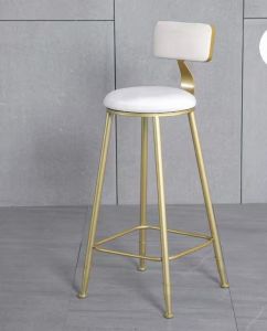 พร้อมส่ง เก้าอี้บาร์ เก้าอี้ทรงสูง เก้าอี้โครงเหล็ก เบาะกำมะหยี่ ทรงสวย แข็งแรง รับได้300kg ทนนาน ที่นั่งใหญ่65CM