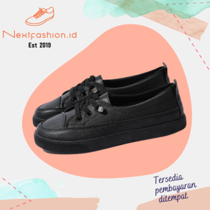 Sepatu Sneakers Kanvas Wanita warna Putih / Beige 229 Nextfashion
