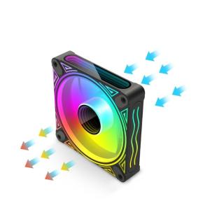 12cm 4pin thông minh PC quạt tản nhiệt cho trường hợp máy tính với điều khiển nhiệt độ tự động và hiệu ứng argb nhựa ABS xây dựng