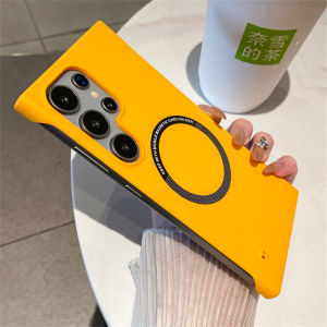 Luxury For Magsafe Thin PC Matte Frameless Phone Case For Samsung S26 S24 S25 Ultra Edge S23 FE S22 S21 S20 Plus Back Cover