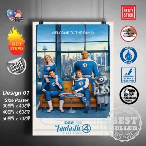 (Ready Stock) fantastic 4 -Spider-Man Marvel Superhero Comic Movie Art Painting Sticker Poster Wall Home Decor No frames