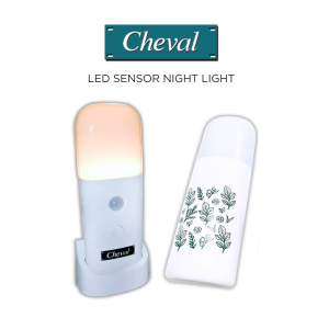 ไฟฉาย LED NIGHT LIGHT SENSOR ไฟฉาย LED พร้อมฐานตั้งมีเซ็นเซอร์ตรวจจับการเคลื่อนไหวเปิดได้นาน 72 ชั่วโมง ตรวจสอบคุณภาพและอัพเกรดแบตเตอรี่โดย CHEVAL