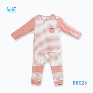 Bộ quần áo dài tay cho bé sơ sinh tới 2 tuổi set sơ sinh vải tre cao cấp xuất khẩu Canada siêu mềm mịn HAKI BB026 (4-13kg) bộ mặc nhà cho bé trai bé gái đồ bộ cho bé vải bamboo baby cloth