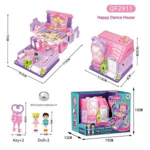SG EmmAmy® Kids 3D Foldable Miniature Simulation House Toy Set With Lights&Music Kids Birthday Gifts