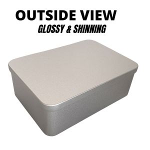 Silver Metal Tin Box Storage Box for Cookies Flower Tea leaves Coffee Containers in Season Packaging Art Gift Box Size S/ M/ L