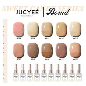 BOMD 10pcs Gel Kit 15ML White Bottle Solid Sweet Candy Nail Art Polish Set UV Gel