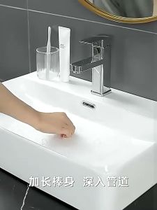 Berus Pembersih Paip Flexible Drain Cleaning Brush Sink Drain Hair Removal Tool Bathroom Kitchen