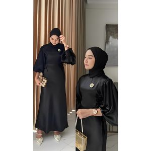 GAMIS FUJI ATASAN WANITA TALI SERUT DRESS SATIN SILK LYODRA DRESS SILK WUDHU FRIENDLY DRESS BRIDESMAID LEBARAN PREMIUM MAXY MATERIAL SILK SATIN MEWAH PALING MURAH - LYODRA DRESS BRIDESMAID LEBARAN PREMIUM MAXY MATERIAL SILK SATIN MEWAH KEKINIAN MODERN