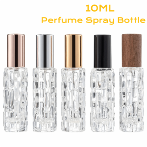 GOODOO 10มล. ขวดสเปรย์น้ำหอม แก้ว สามารถเติมได้ ตู้จ่ายน้ำหอม ขนาดเล็ก แบบพกพา ขวดย่อยสำหรับการเดินทาง การเดินทาง
