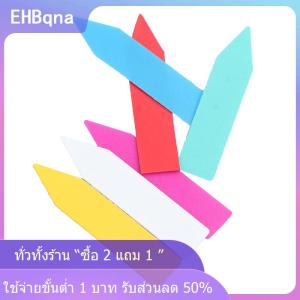 [COD] EHBqna KITCHEN พลาสติกหลายสี100ชิ้น5x1ซม. ป้ายชื่อพืชแท็กชื่อบอนไซในร่ม