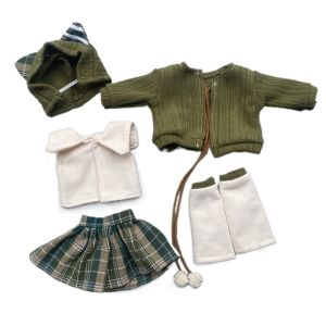 WELLNOW Fashion 30cm Doll Clothes Sweater Coat Pretty 1/6 BJD Doll Outfit Set Cute Casual Doll Dress Girl Toy Gift