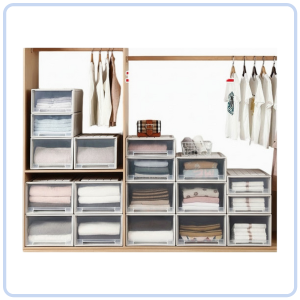 【Pure Care】 【Type A】STACKABLE STORAGE BOX WITH FRONT OPENING/DRAWER