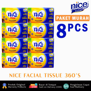 PAKET MURAH | Tisu NICE Facial 360 Sheets/Tisu Wajah Isi 8 PCS Keperluan [Rumah Kantor Hotel Warung & Mobil]