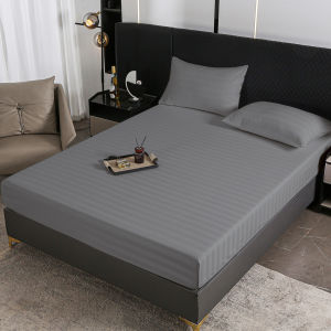Striped Bedsheet 3in1 Hotel quality Full Garterized Bed Sheet Canadian Cotton Bedding Single Double Queen King Bed Cover