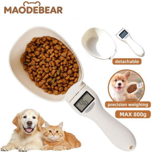 MAODEBEAR Pet Food Spoon Digital Food Measuring Scoop Scale 800g / 1g High Precision with LCD Screen