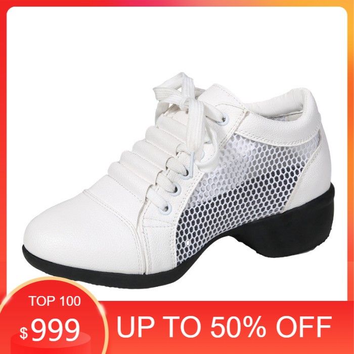 Sepatu Dansa Latin Jaring sepatu olahraga line dance wanita kets Putih,  36 Lazada Indonesia