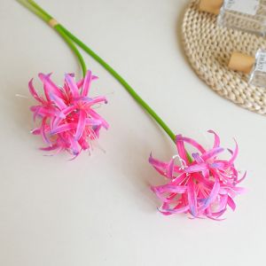 VGLPOP Real Touch Artificial Silk Flower Branch Realistic 2 Heads Simulation Lycoris Flower Photography Prop Handmade Fake Flowers Home Living Room Decor