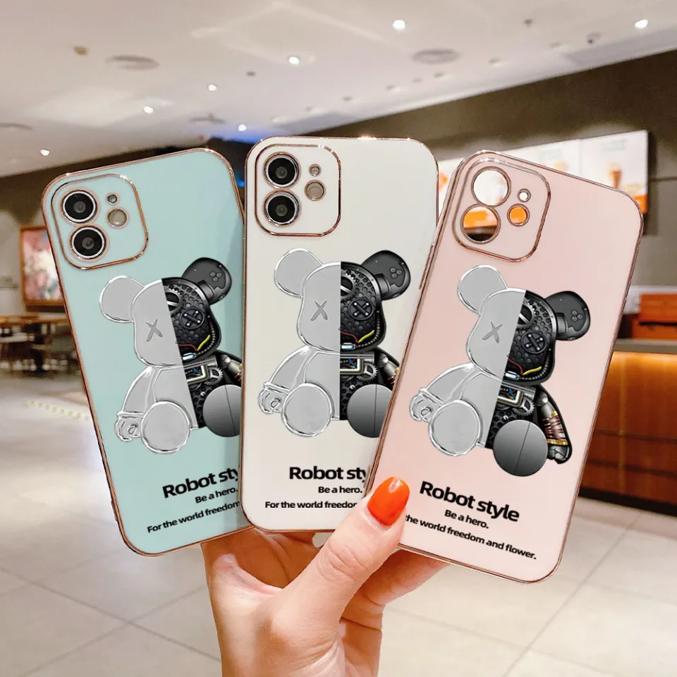 For iPhone 15/15 Pro/15 Plus/15 Pro Max Cool Bear Shockproof Luxury Phone  Case
