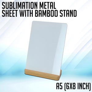 RF Printing Supplies - Sublimation Metal Sheet with Bamboo Stand - A6/ A5/ B5