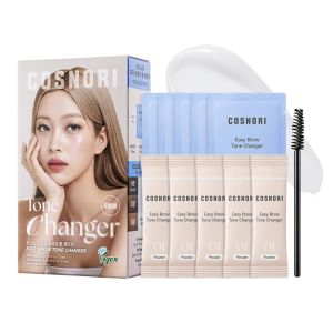 COSNORI Easy Brow Tone Changer – Gentle Lightening Formula for Soft Natural Look – Brow Bleach Kit Easy At-Home Application Quick Results in 2–3 Minutes 5 Applications