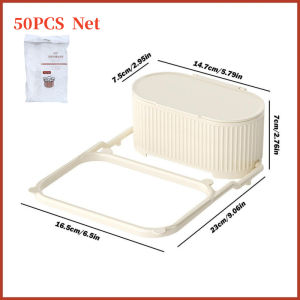 KEBETEME Kitchen Sink Filter Rack with Storage Box Foldable Sink Strainer Mesh Bag Stand Shelf Vegetable Fruit Storage Sink Filter Kitchen Clean Tools