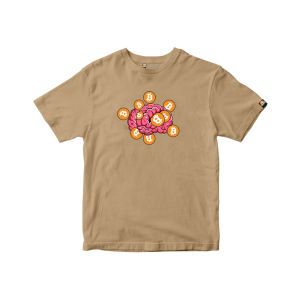 Cotton Original Bitcoin Crypto Shirt T-Shirt Cryptocurrency BTC Roundneck Cotton 220 Gsm Black White Khaki Streetwar