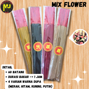 MJ Hio Dupa Sembahyang Wangi / Dupa 60 Batang Cendana Rose Darshan / Seribu Bunga 1 Jam